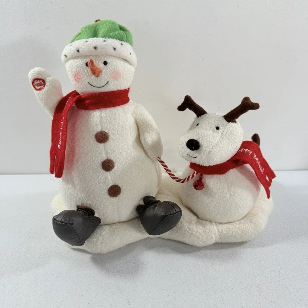 2004 Hallmark Jingle Pals Snowman Dog Animated Musical Singing Plush READ WORKS‎